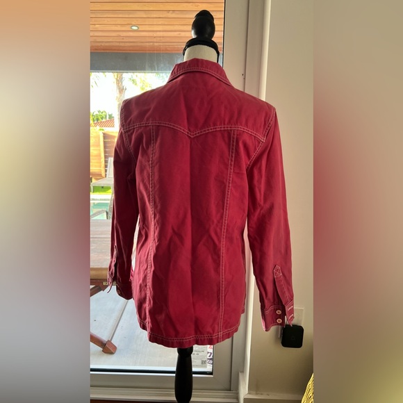 ISSAC MIZRAHI DENIM JACKET SIZE MEDUIM PINK - Picture 3 of 4